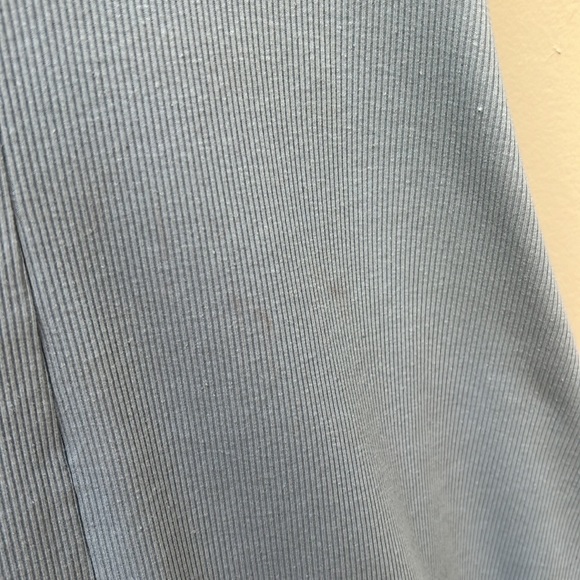 H&M+ LIGHT BLUE Tie-Front Ribbed Dress - Picture 8 of 12
